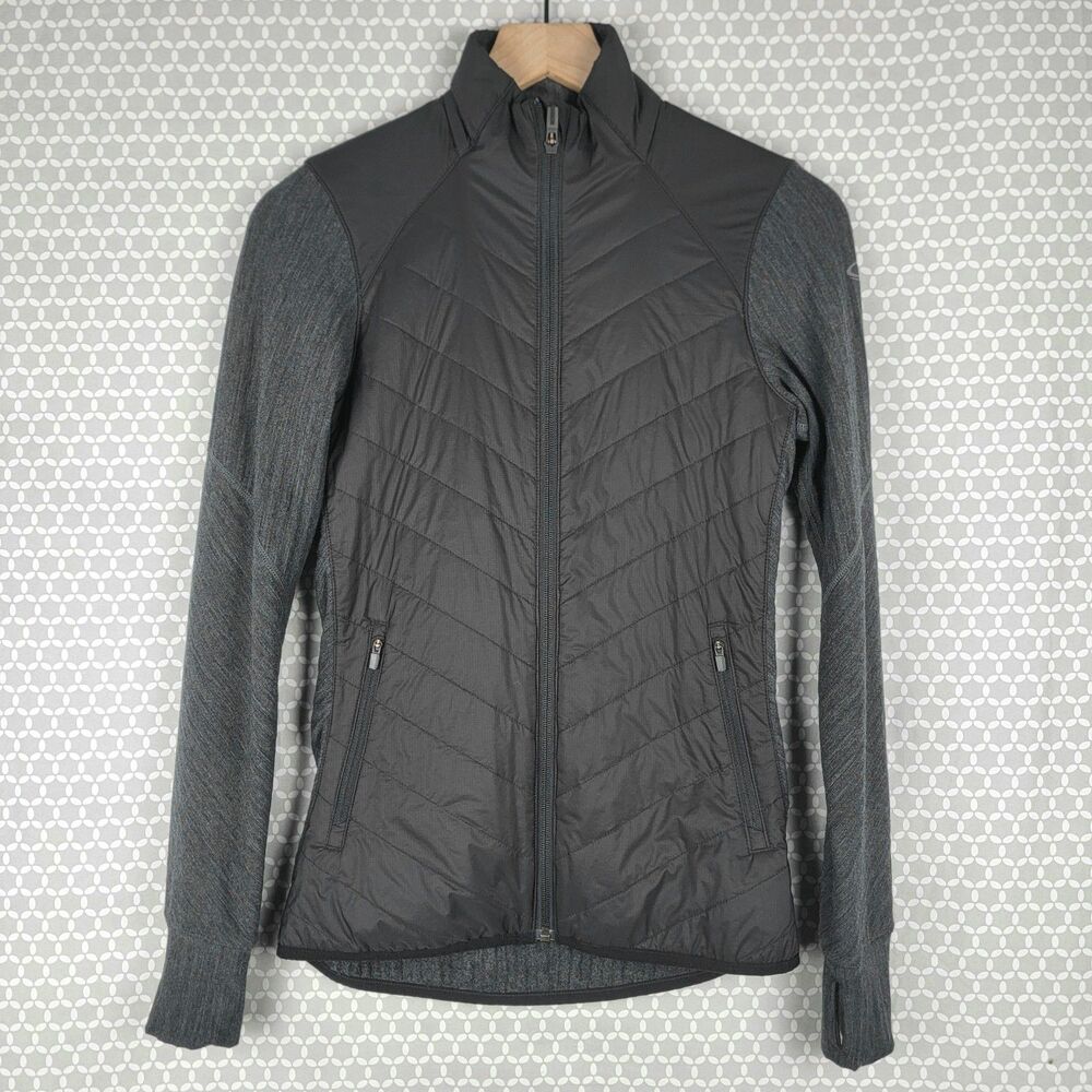 Icebreaker Descender Hybrid Women's Size XS Fleece Jacket Black/Jet EUC